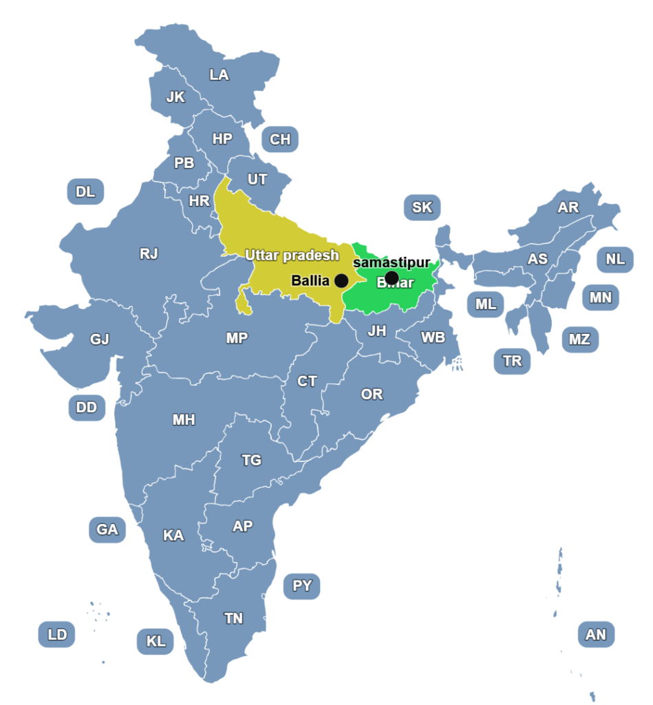 petroleum fuel and oil extraction sites in Bihar & Uttar Pradesh