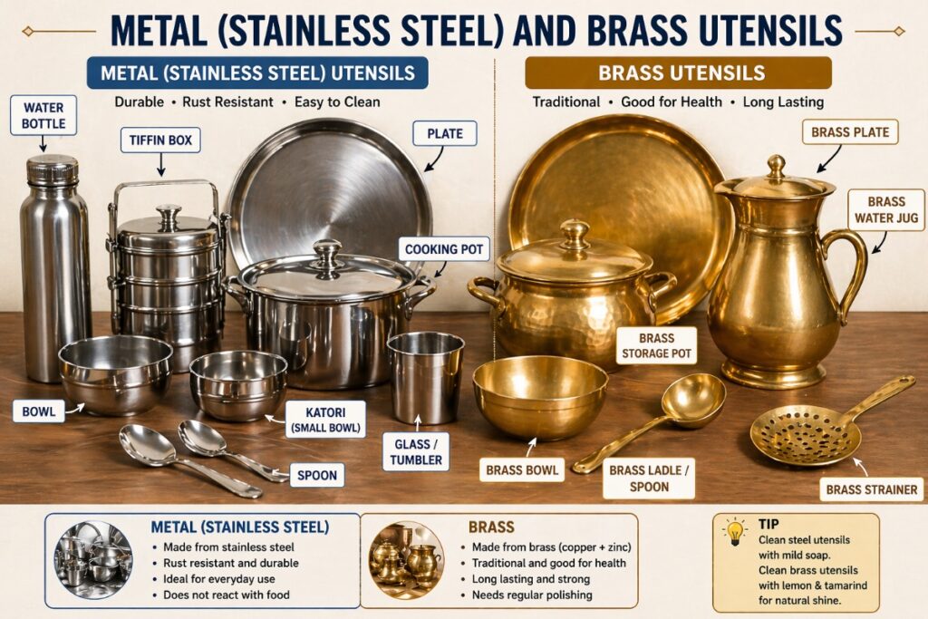Metal and Brass Utensils