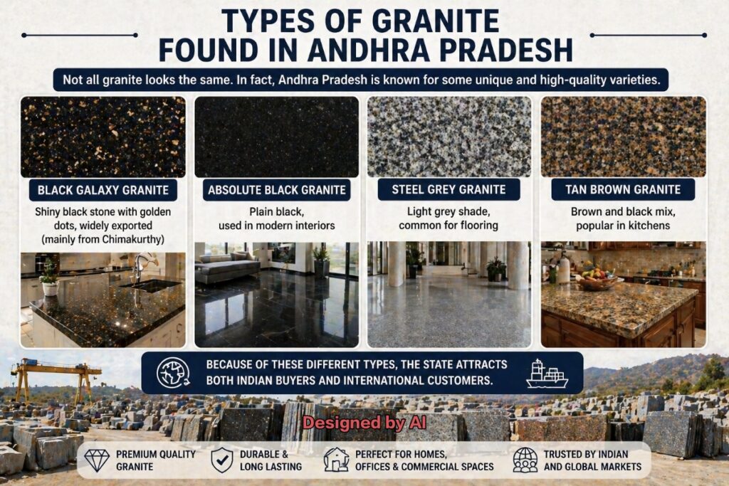 Types of Granites Found in Andhra Pradesh