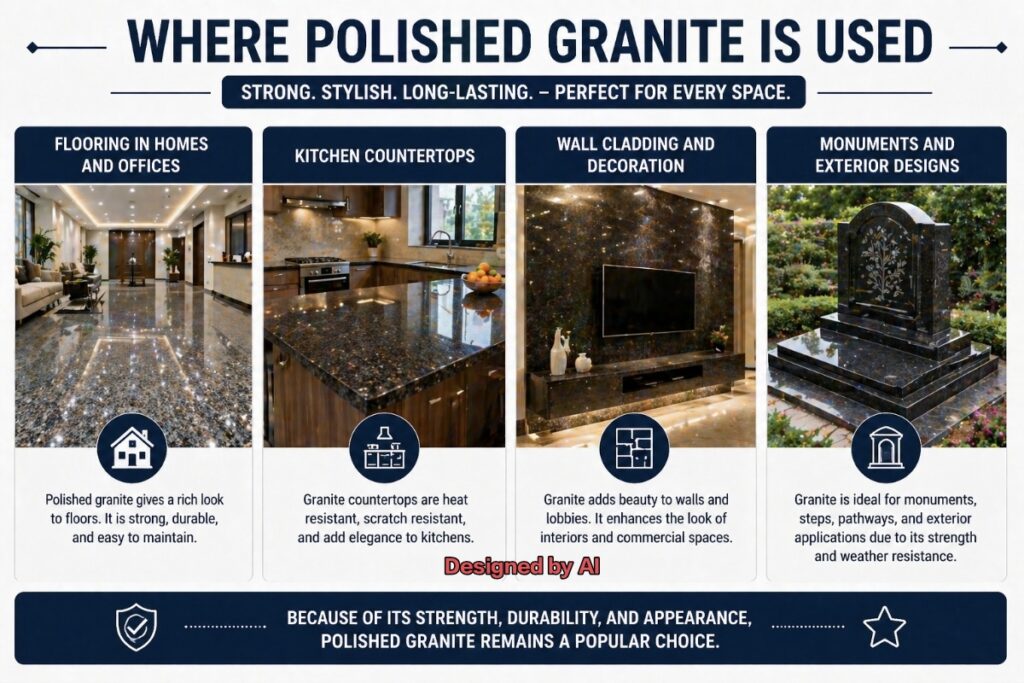 Where Polished Granite is Used