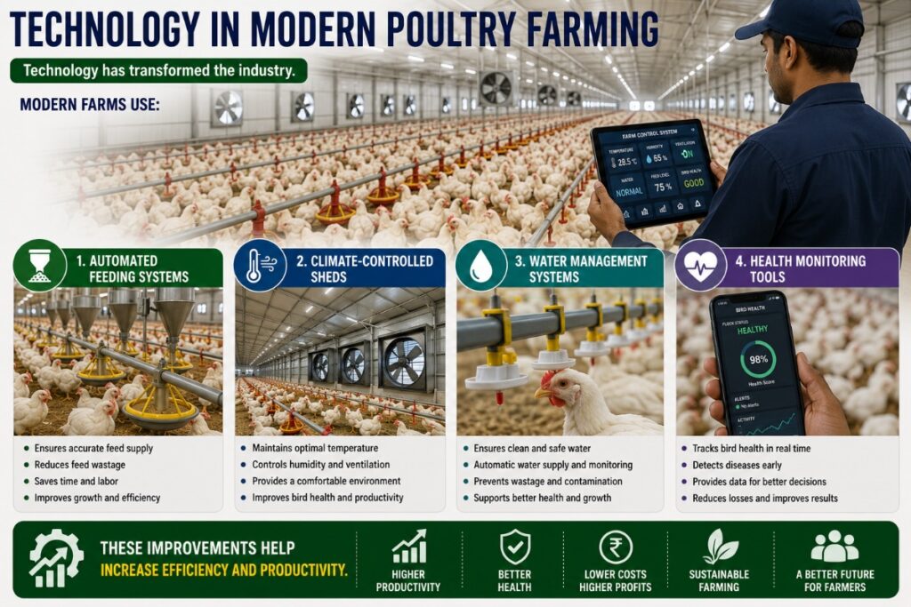 Technology in modern poultry farming