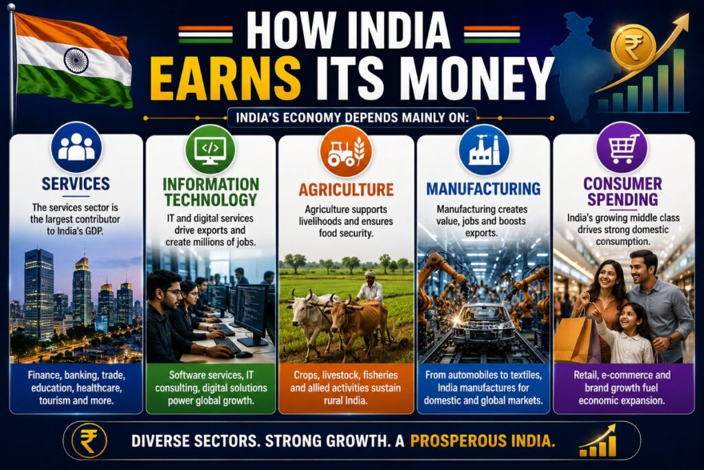 How India earns its money