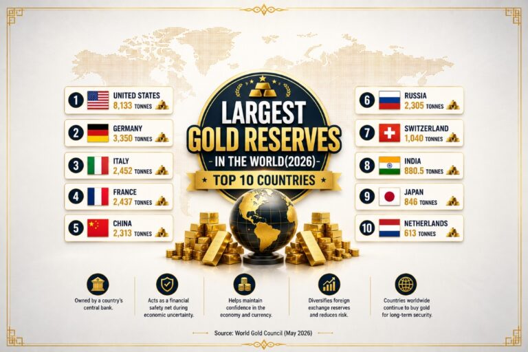 Largest Gold Reserves in the World (2026)- Top 10 Countries